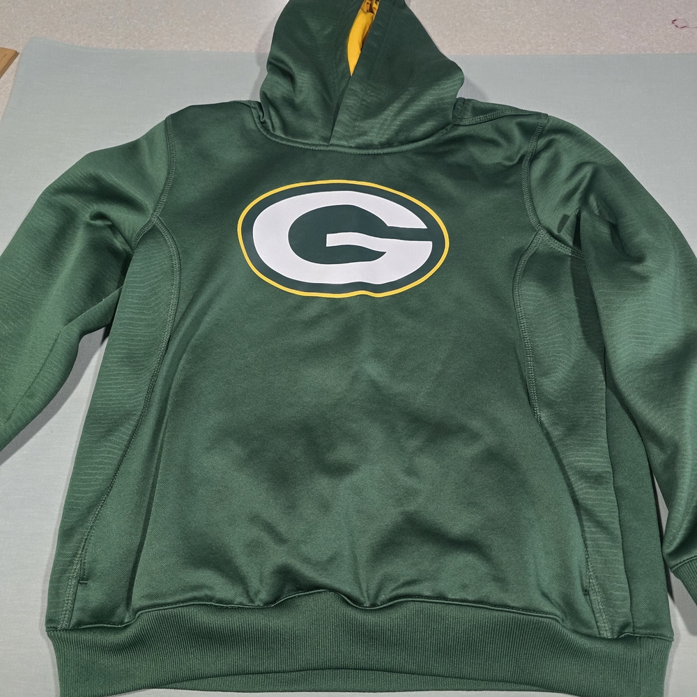 NFL Team Apparel Green and Yellow Youth Hoodie